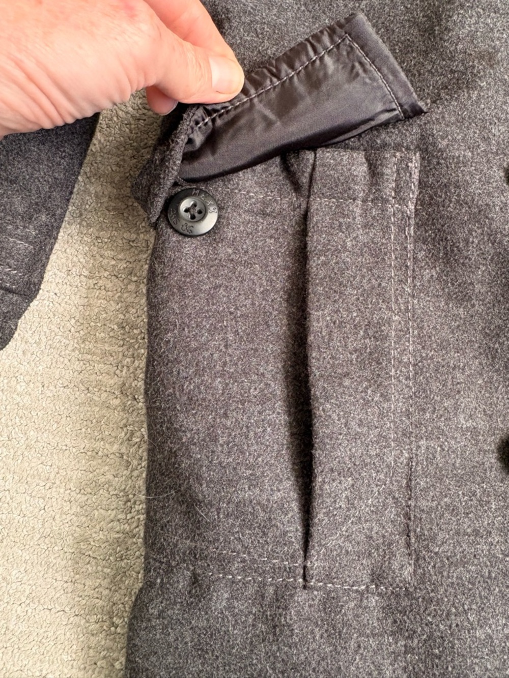 Mexx Boys' Gray Hooded Double-Breasted Coat (large) - Picture 2 of 9